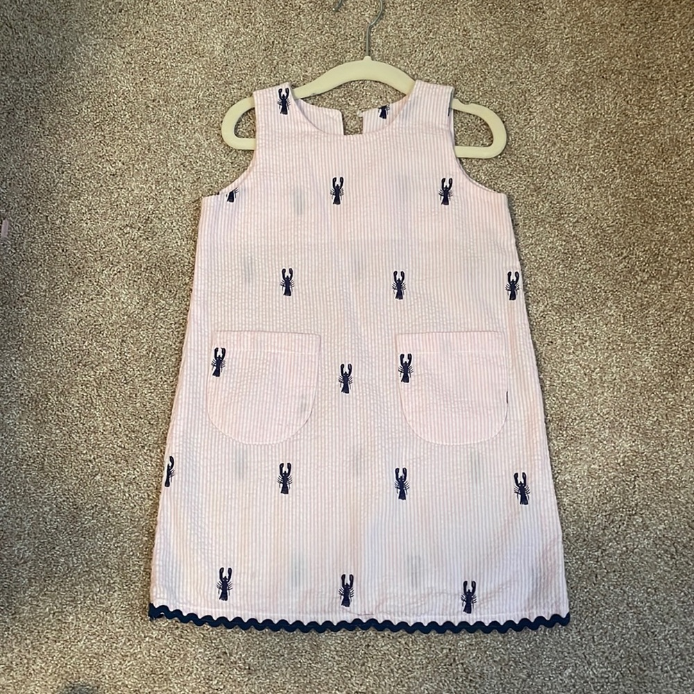 Piping Prints Lobster Seersucker Dress